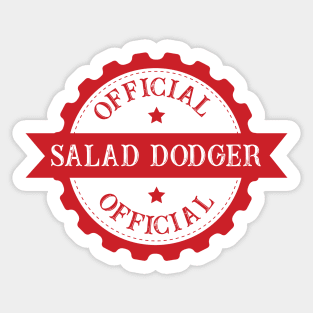 Official Salad Dodger Joke Logo Sticker